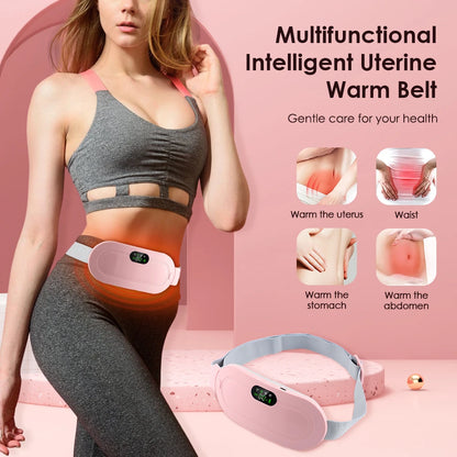 Electric Cramp Massager Menstrual Vibrator Heating Belt Women.