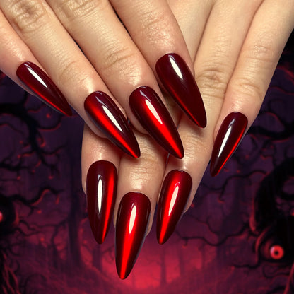 Vampire nails. Fashion Detachable Finished False Nails Press on Nails with Glue Wholesale