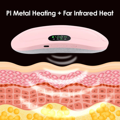 Electric Cramp Massager Menstrual Vibrator Heating Belt Women.