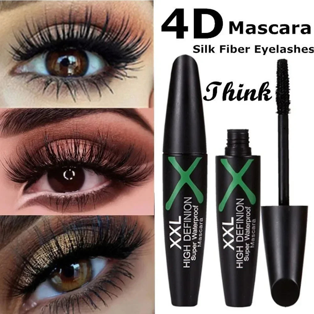 1 Pc 4D Silk Fiber Eyelashes Lengthening Mascara Waterproof Long Lasting Lash Black Eyelashes Extension Make Up 3D Mascara