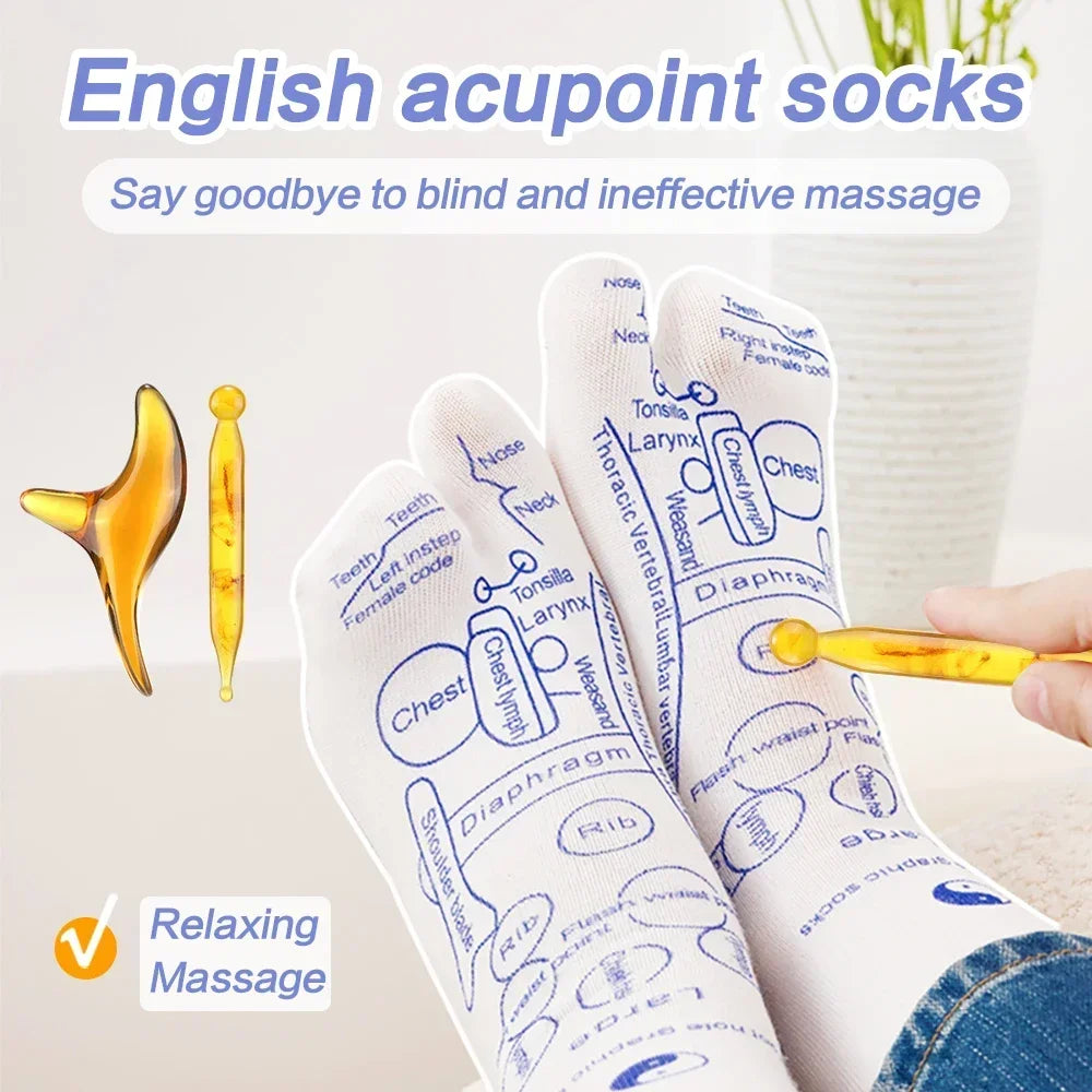 Massage Relieve Tired Feet Socks Acupressure Foot Massager Reflexology Socks Foot Point Tool Physiotherapy Sock Foot Care Tools