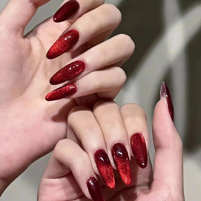 Vampire nails. Fashion Detachable Finished False Nails Press on Nails with Glue Wholesale