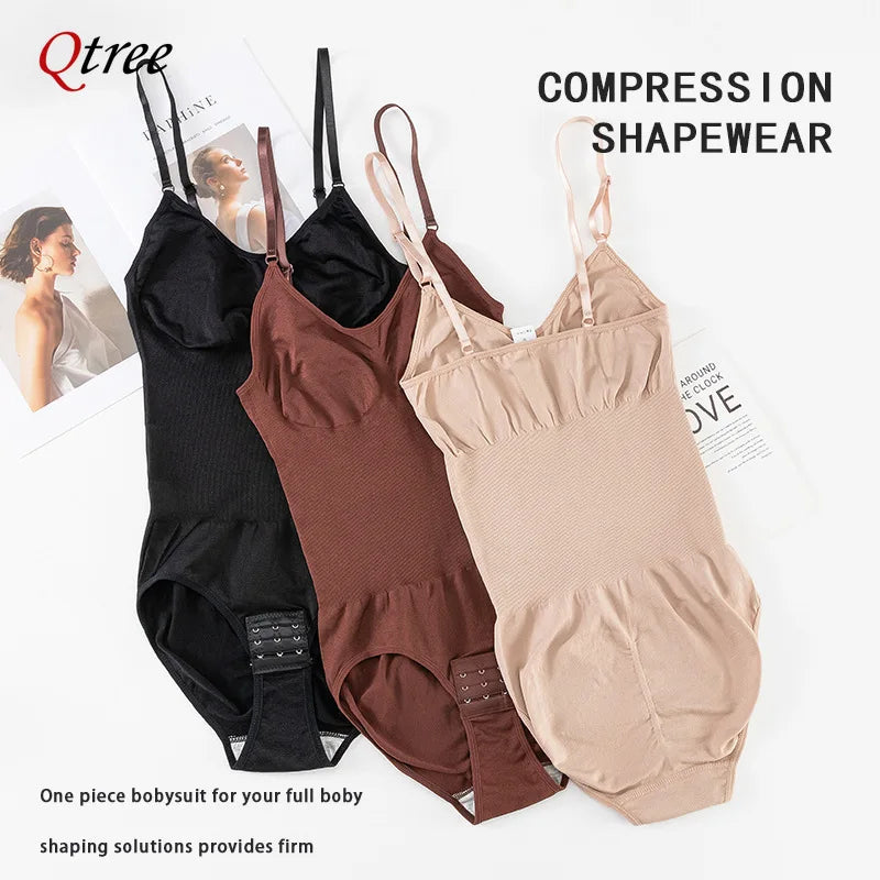 Bodysuit Shapewear Women's Tummy Control Sculpting Bodysuit Body Shaping One-piece Underwear Slimming Shapewear